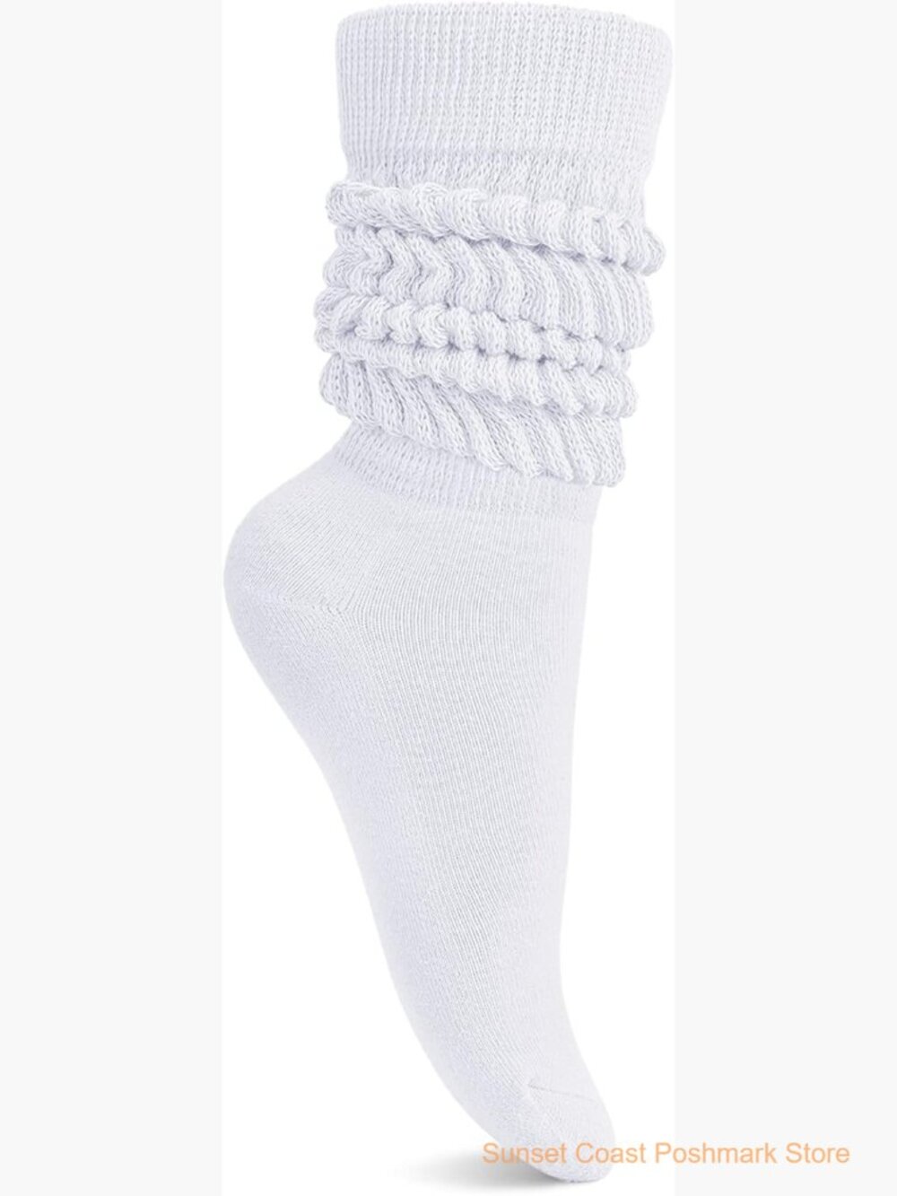 Knee High Slouch Socks Scrunch Tube Socks for Women